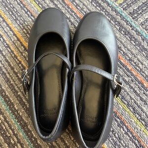 Abercrombie & Fitch Black Mary Jane Flats with Buckle